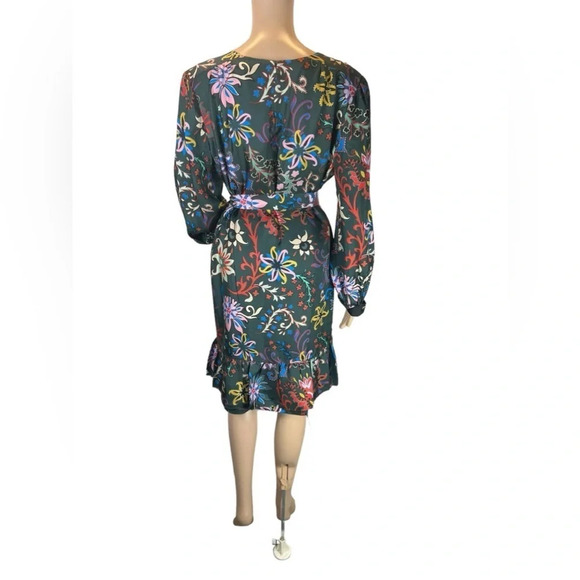 Tory Burch Womens Shift Dress Printed Silk Twill Black Mountain Floral Size 12 - Picture 4 of 16